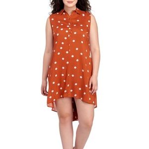 Philosophy Woman Plus Polka Dot Thorn/White Dress, Size 1X